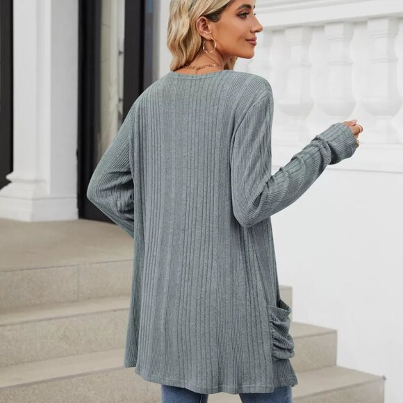 Open Front Long Cardigan - Picture 10 of 15